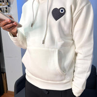 Sweat blanc Coeur Noir