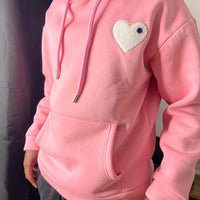 Rosa Herz-Sweatshirt