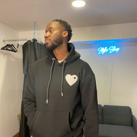 Sweat Noir Cœur Blanc