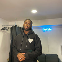 Sweat Noir Cœur Blanc