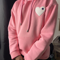 Rosa Herz-Sweatshirt
