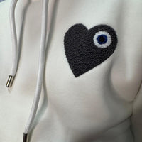 Sweat blanc Coeur Noir
