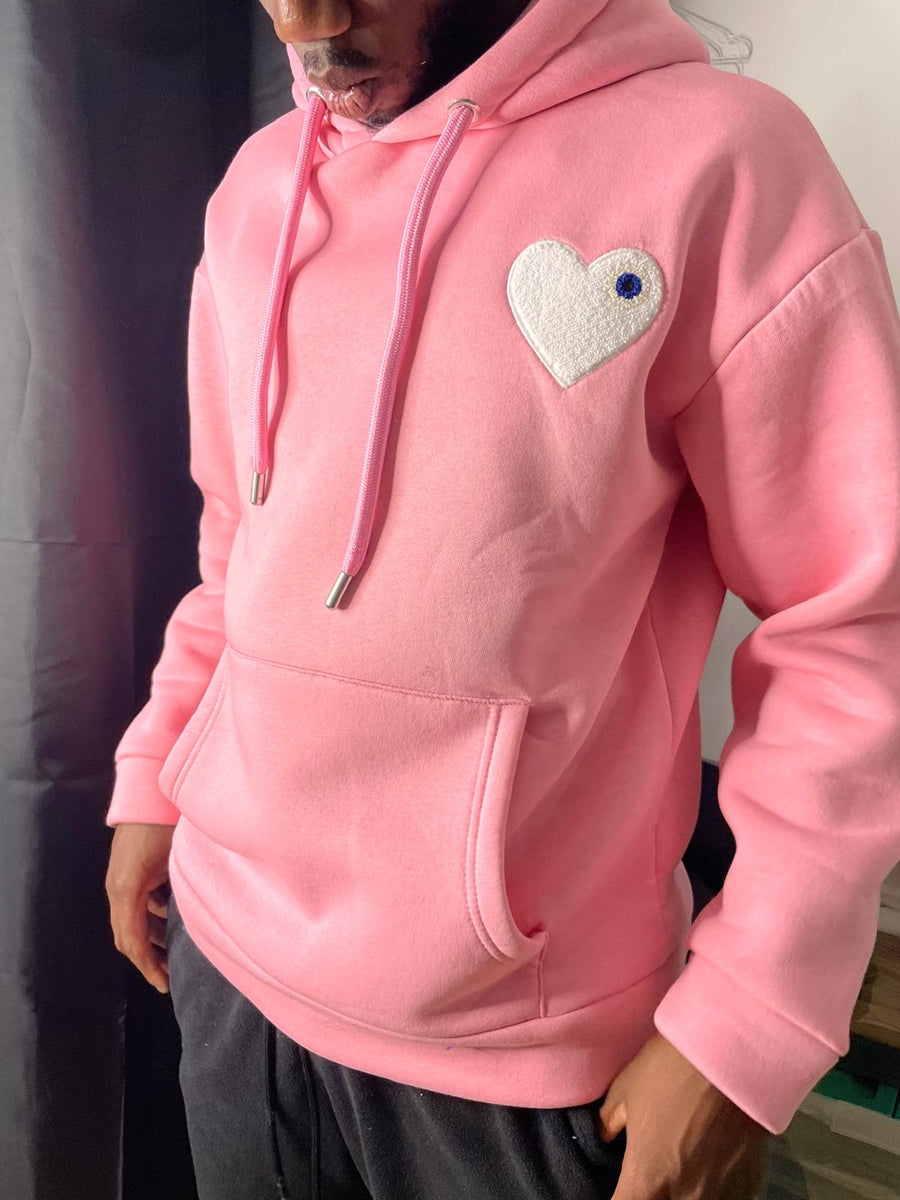 Rosa Herz-Sweatshirt
