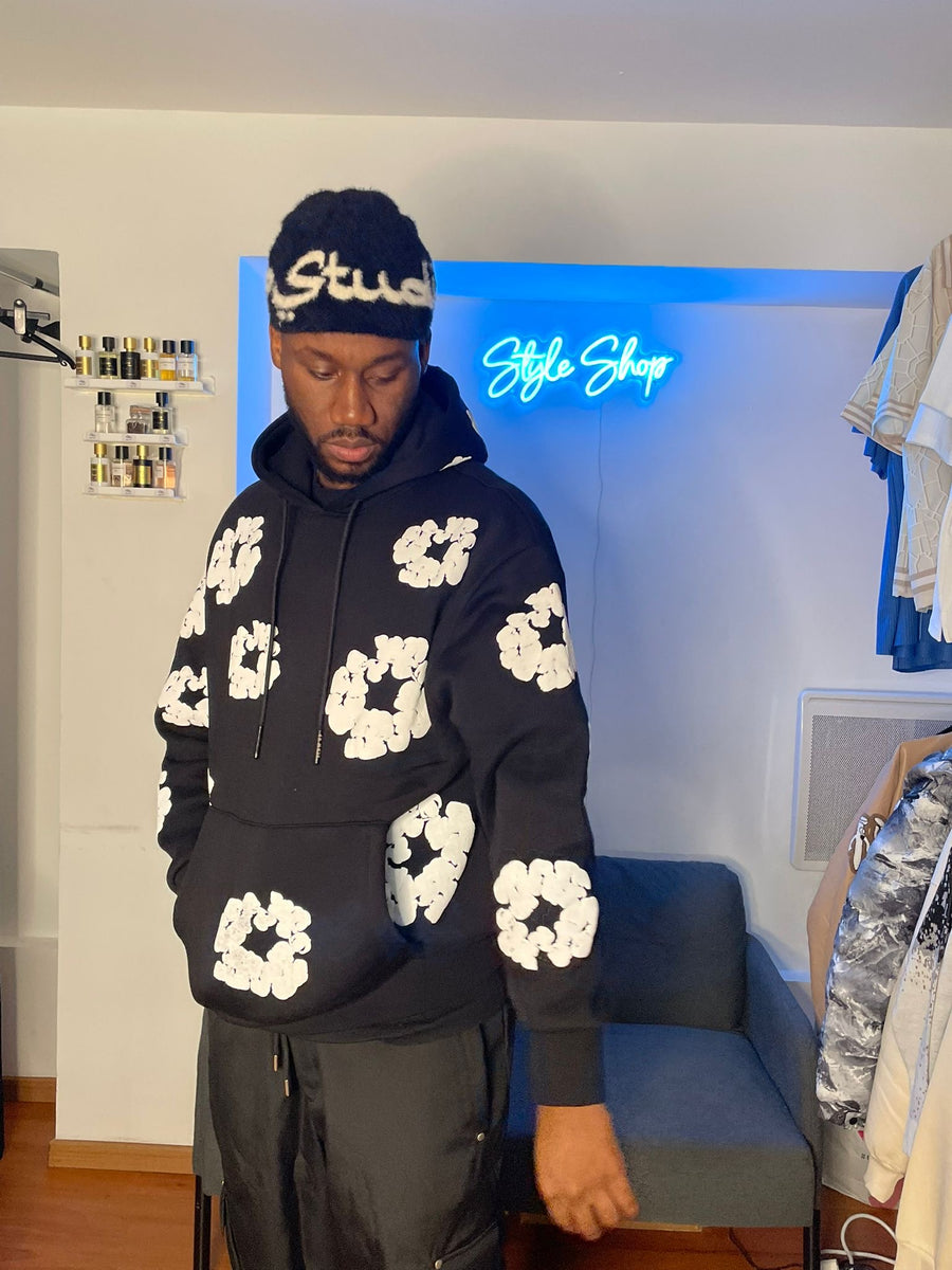 Sweat Fleurs Noir