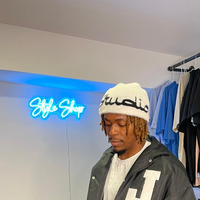 Ego Trip White Mohair Beanie