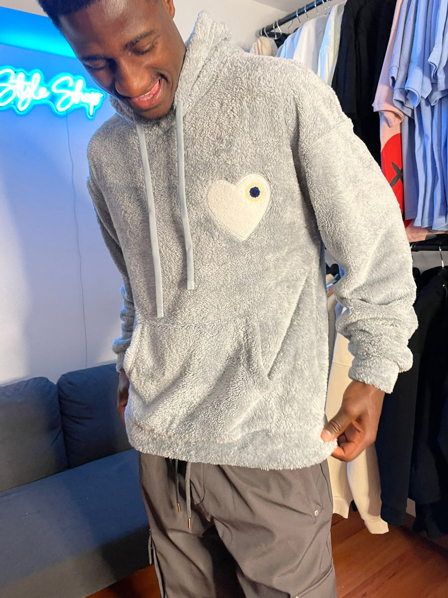 Sweat MOUMOUT Gris Cœur blanc