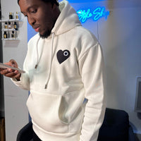 Sweat blanc Coeur Noir