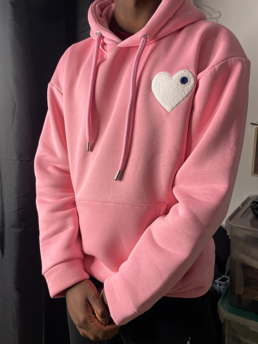 Rosa Herz-Sweatshirt