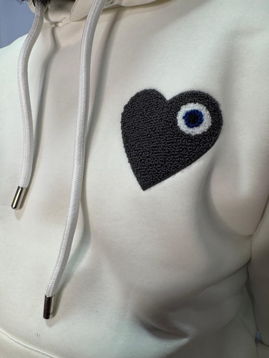 Sweat blanc Coeur Noir
