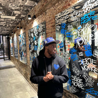 Sweat Noir Coeur Bleu